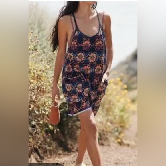 FP Movement by Free People Floral Jumpsuit - Purple and Orange - Picture 2 of 6